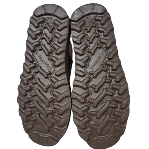 Bearpaw Boots Women's Embossed Suede Emma Short Mid Calf Winter Snow Brown sz 8 - Picture 5 of 7